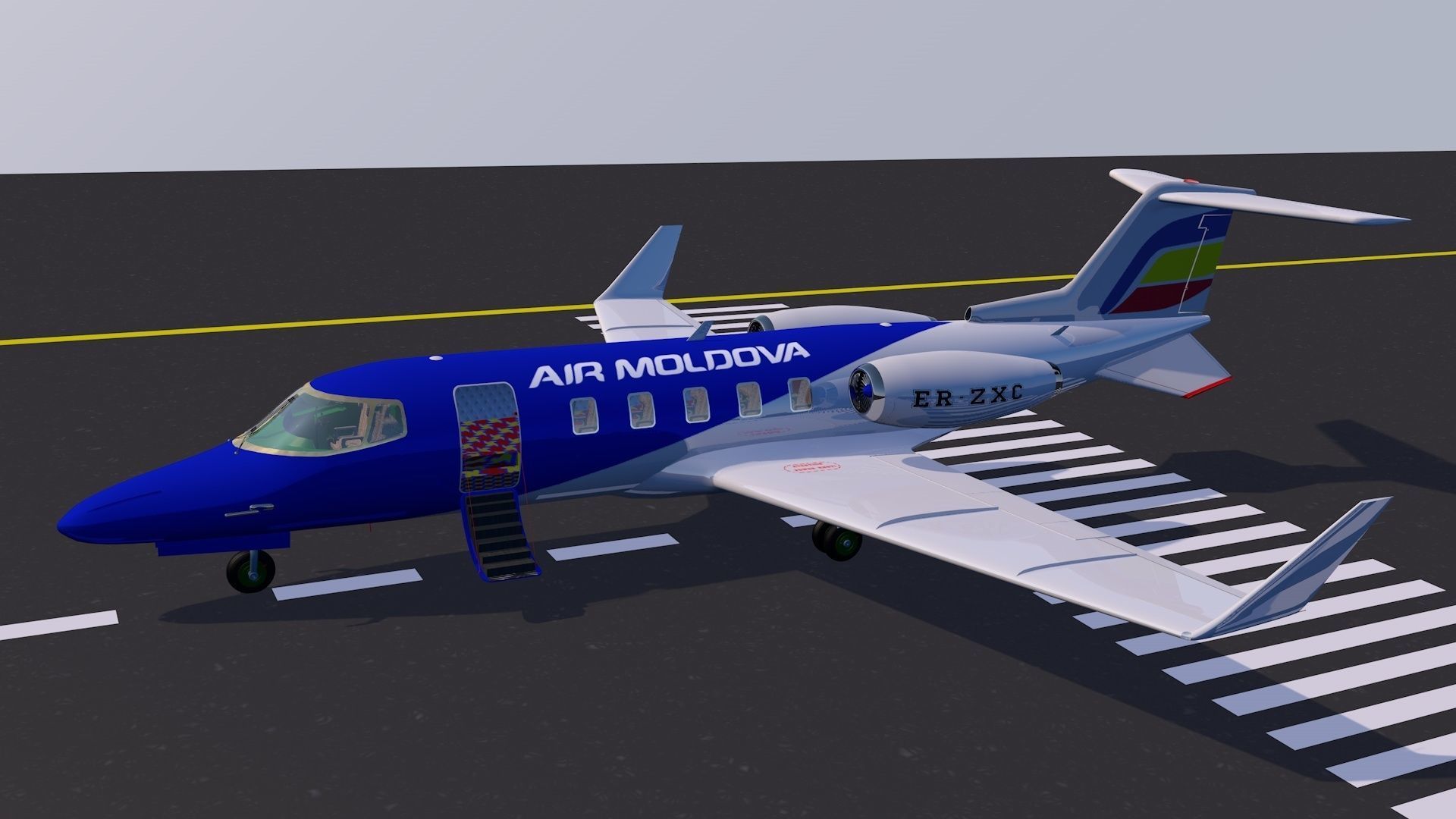plane lear jet 3D model_9