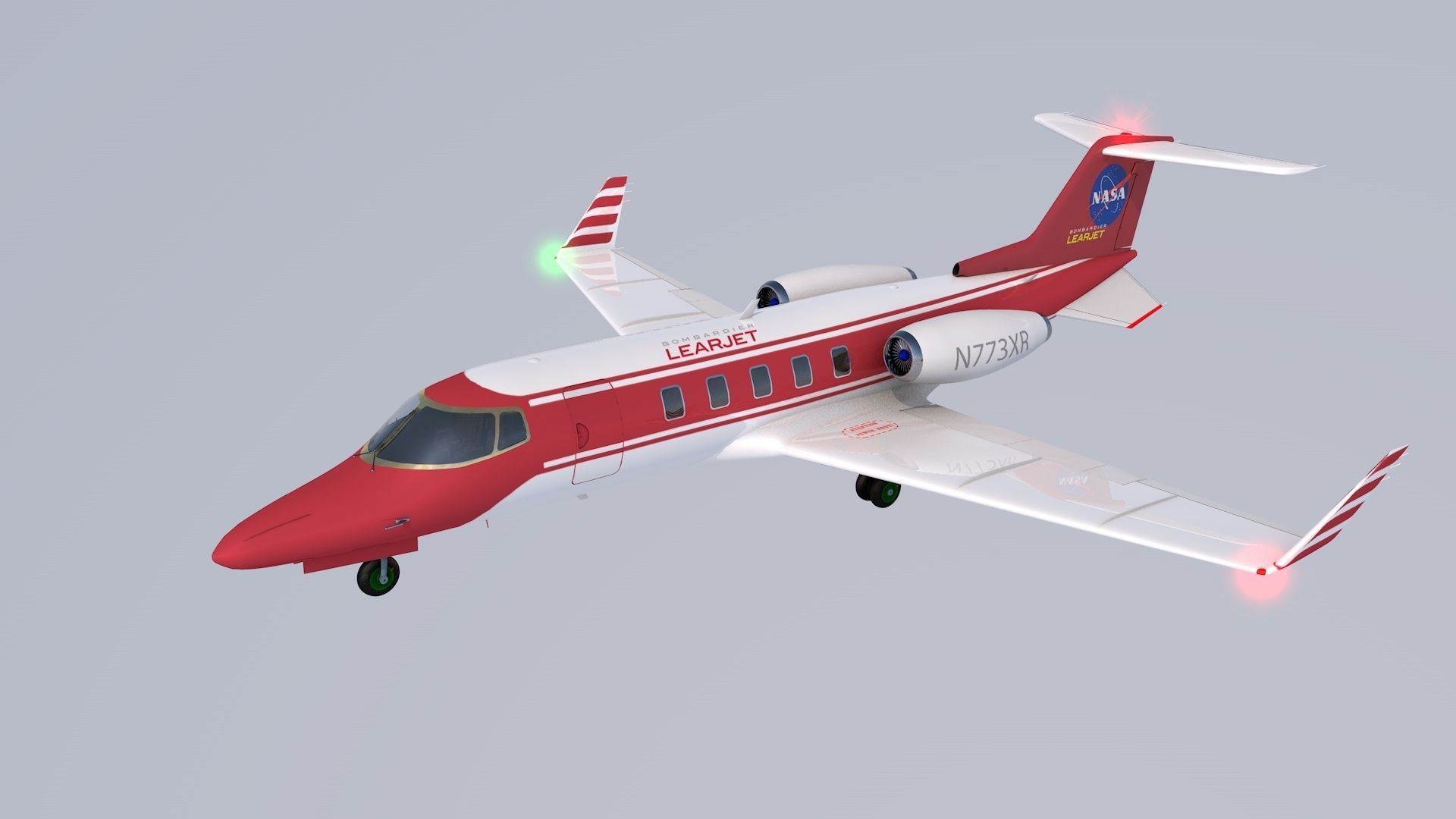 plane lear jet 3D model_3