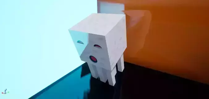 Ghast paper toy on table