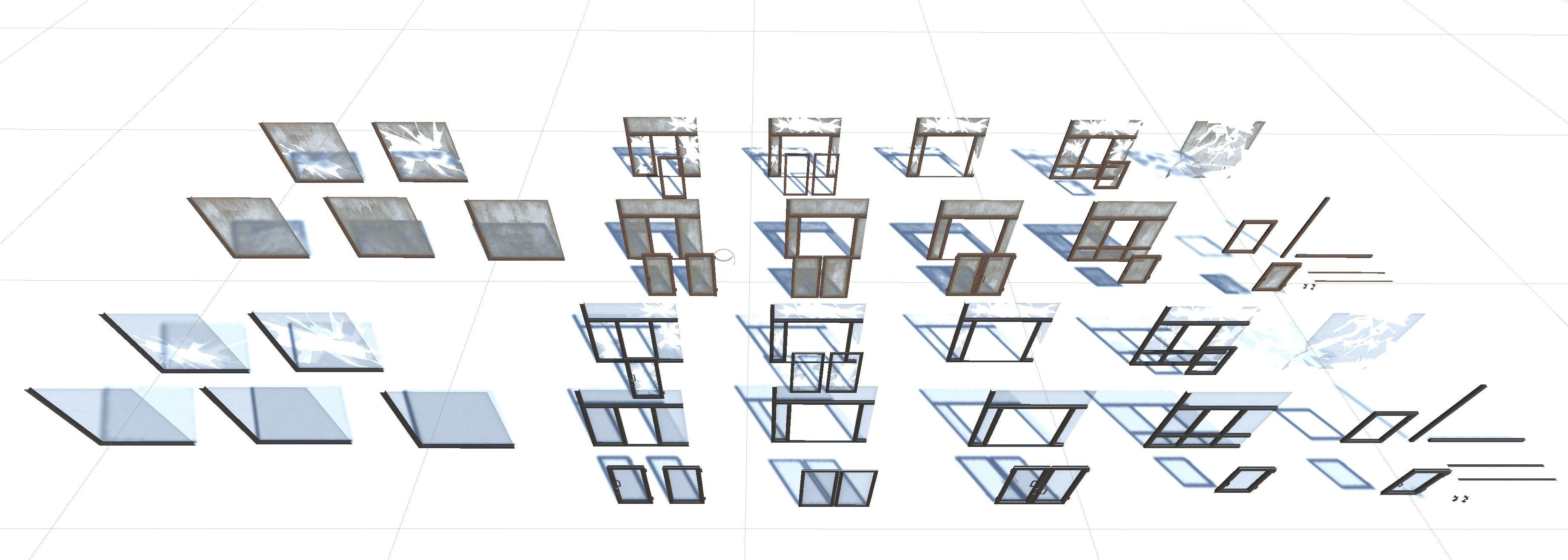 Best Windows pack Low-poly 3D model_1