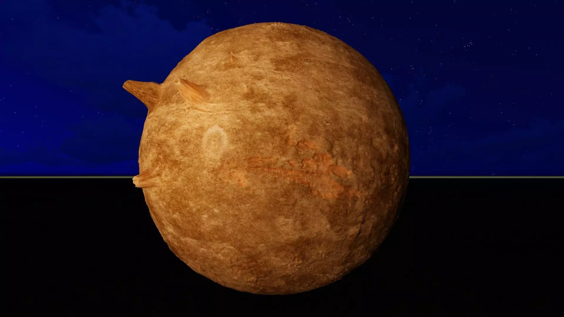 The mars terrain Spherical model X100 3D model