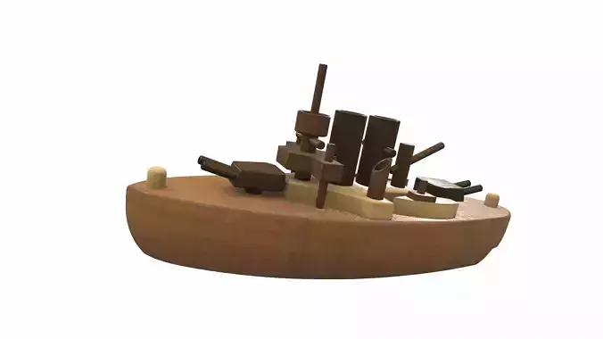 Wooden ship toy 1