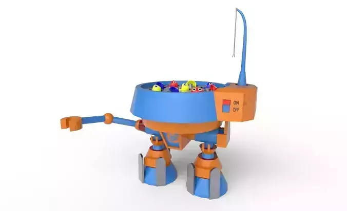 Fishing Robot Low-poly 3D model