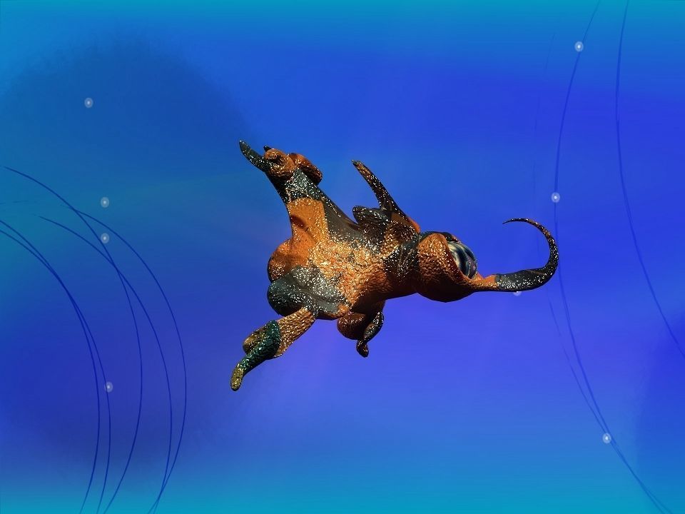 Funny Freak Spaceship Low-poly 3D model_12