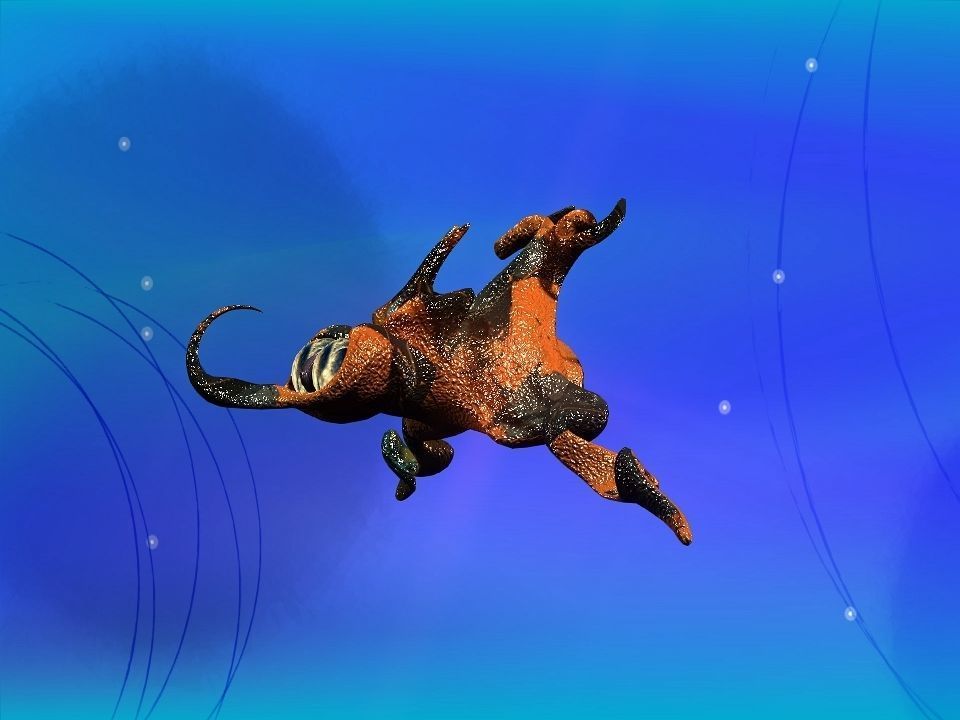 Funny Freak Spaceship Low-poly 3D model_4