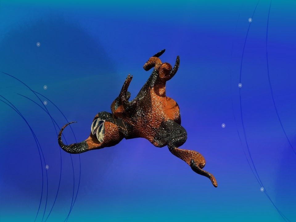Funny Freak Spaceship Low-poly 3D model_13