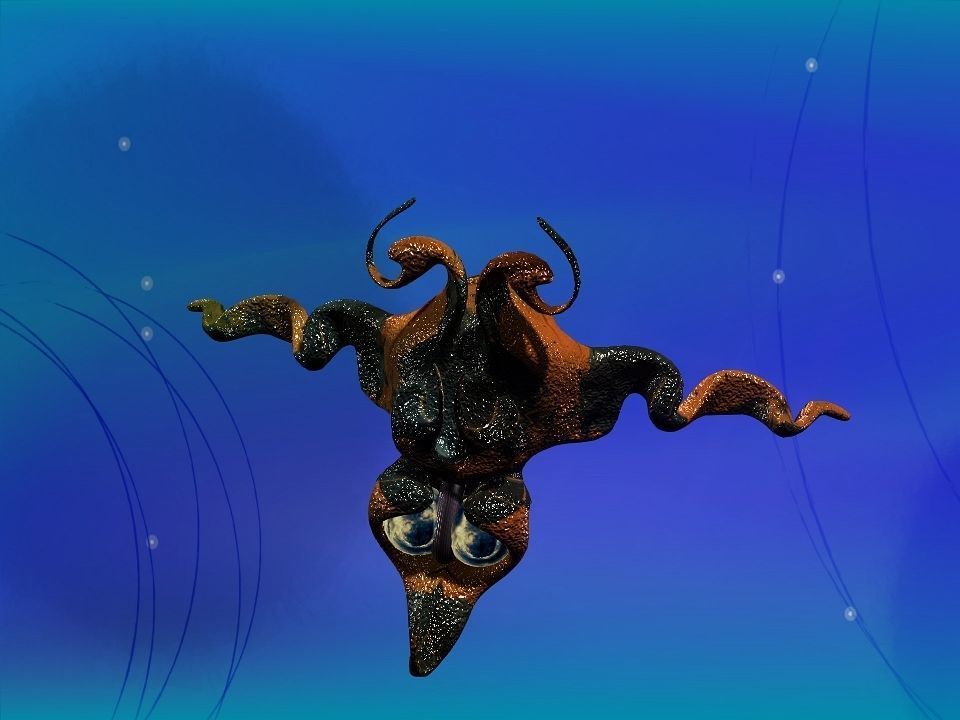 Funny Freak Spaceship Low-poly 3D model_15