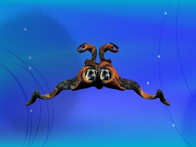 Funny Freak Spaceship Low-poly 3D model