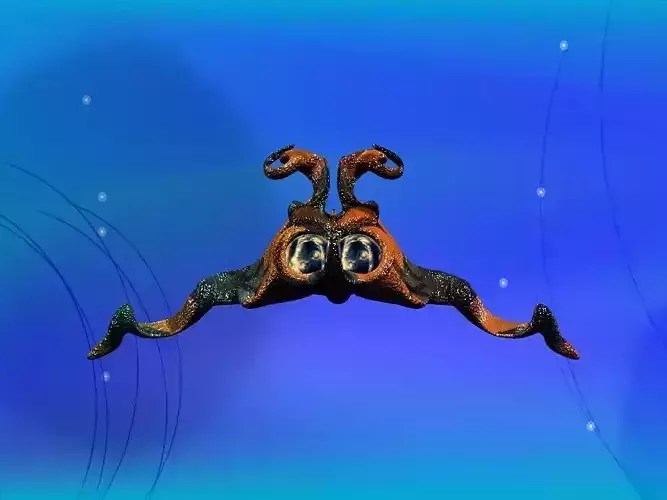 Funny Freak Spaceship Low-poly 3D model
