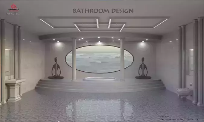 bathroom 3d model jacuzzi bathtub design