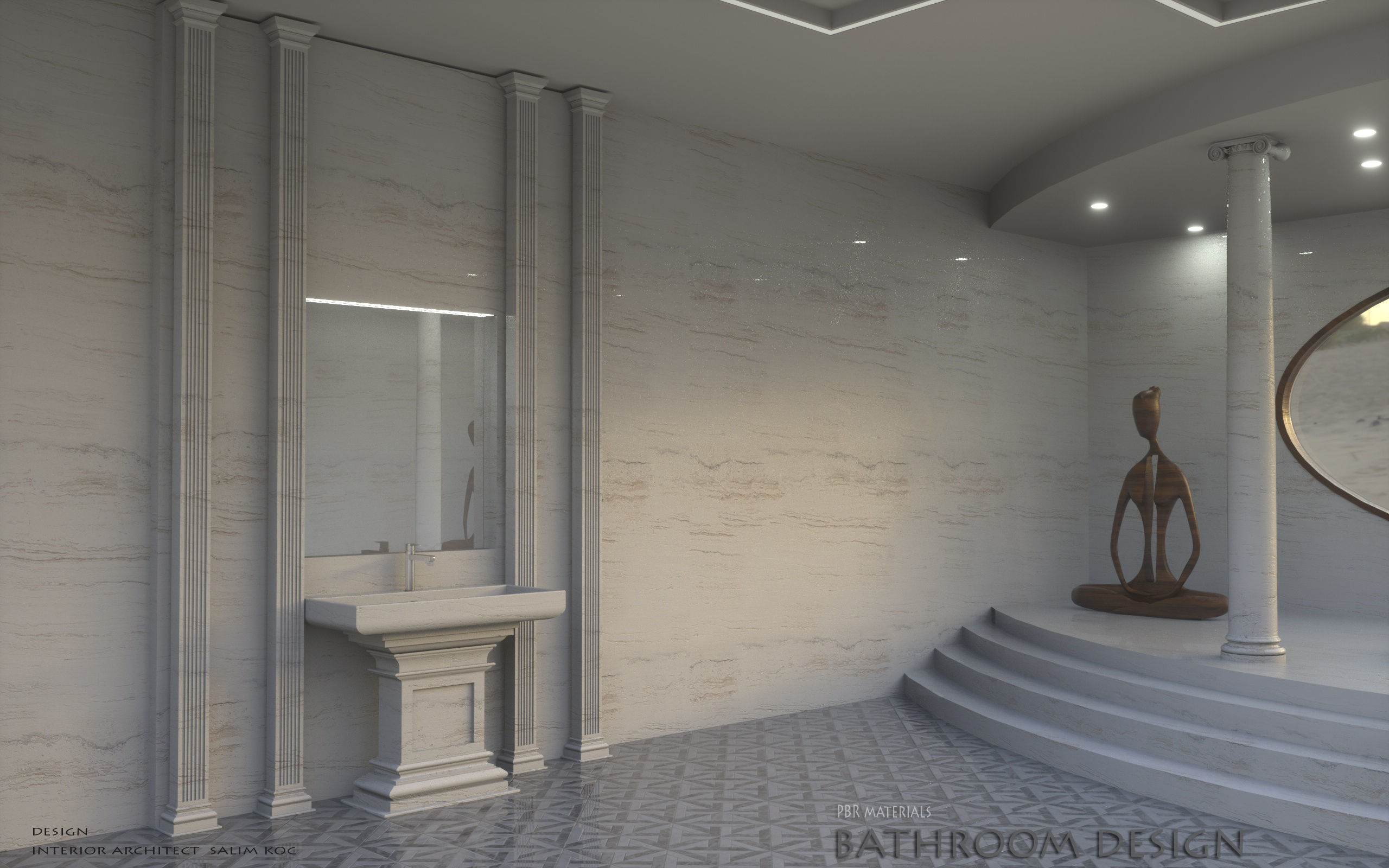 bathroom 3d model jacuzzi bathtub design 3D model_1