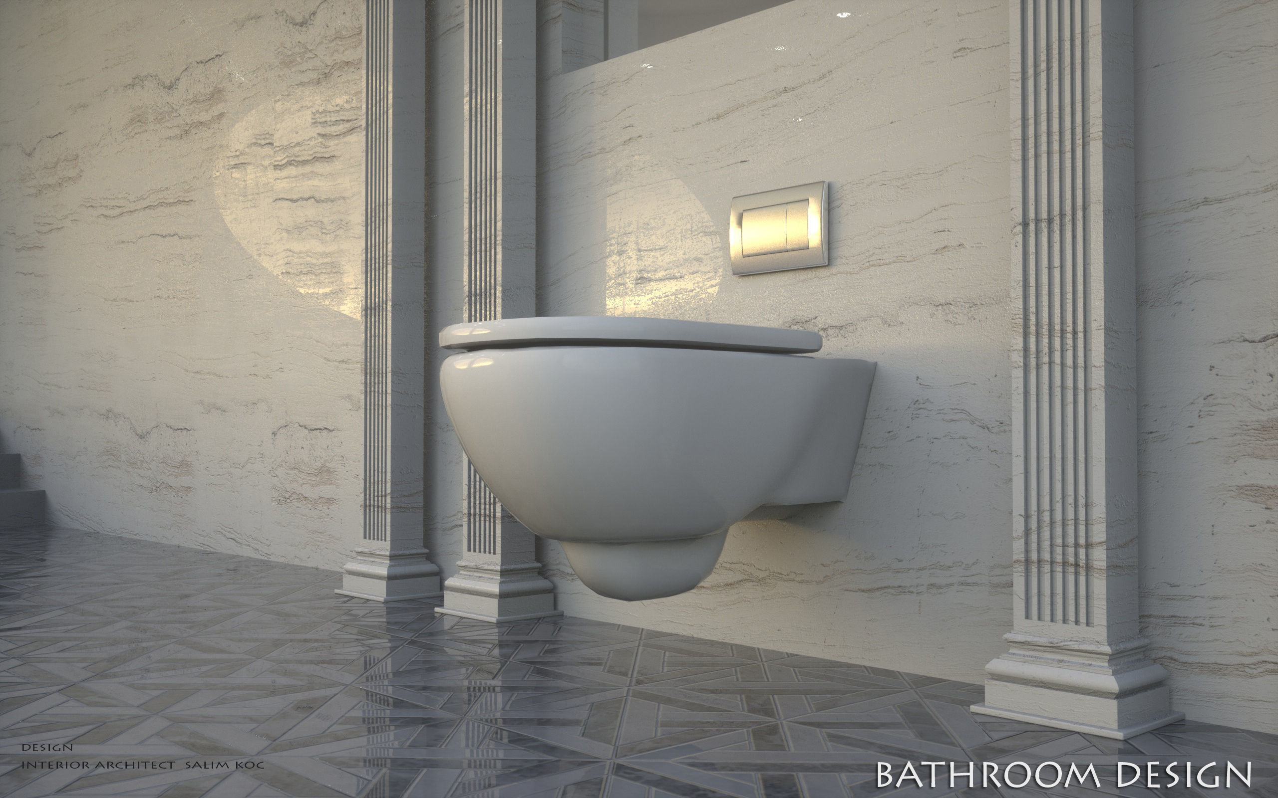 bathroom 3d model jacuzzi bathtub design 3D model_10