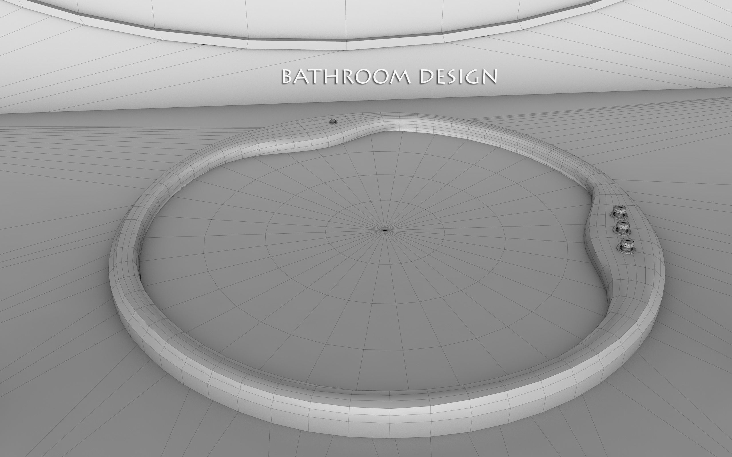 bathroom 3d model jacuzzi bathtub design 3D model_16