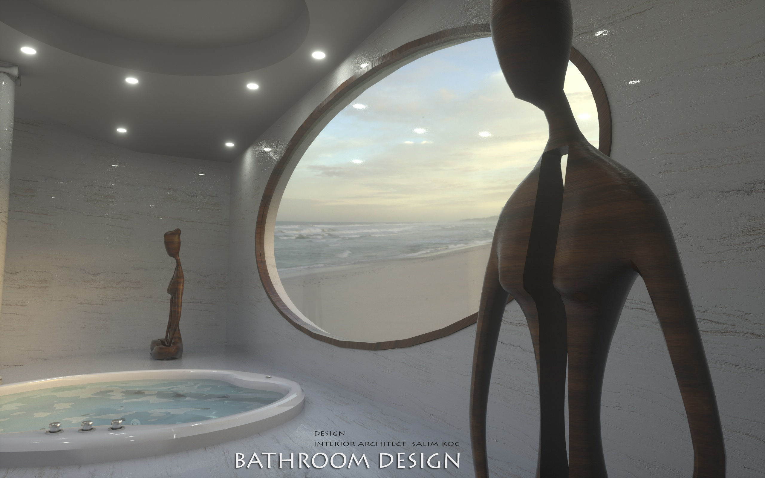 bathroom 3d model jacuzzi bathtub design 3D model_11