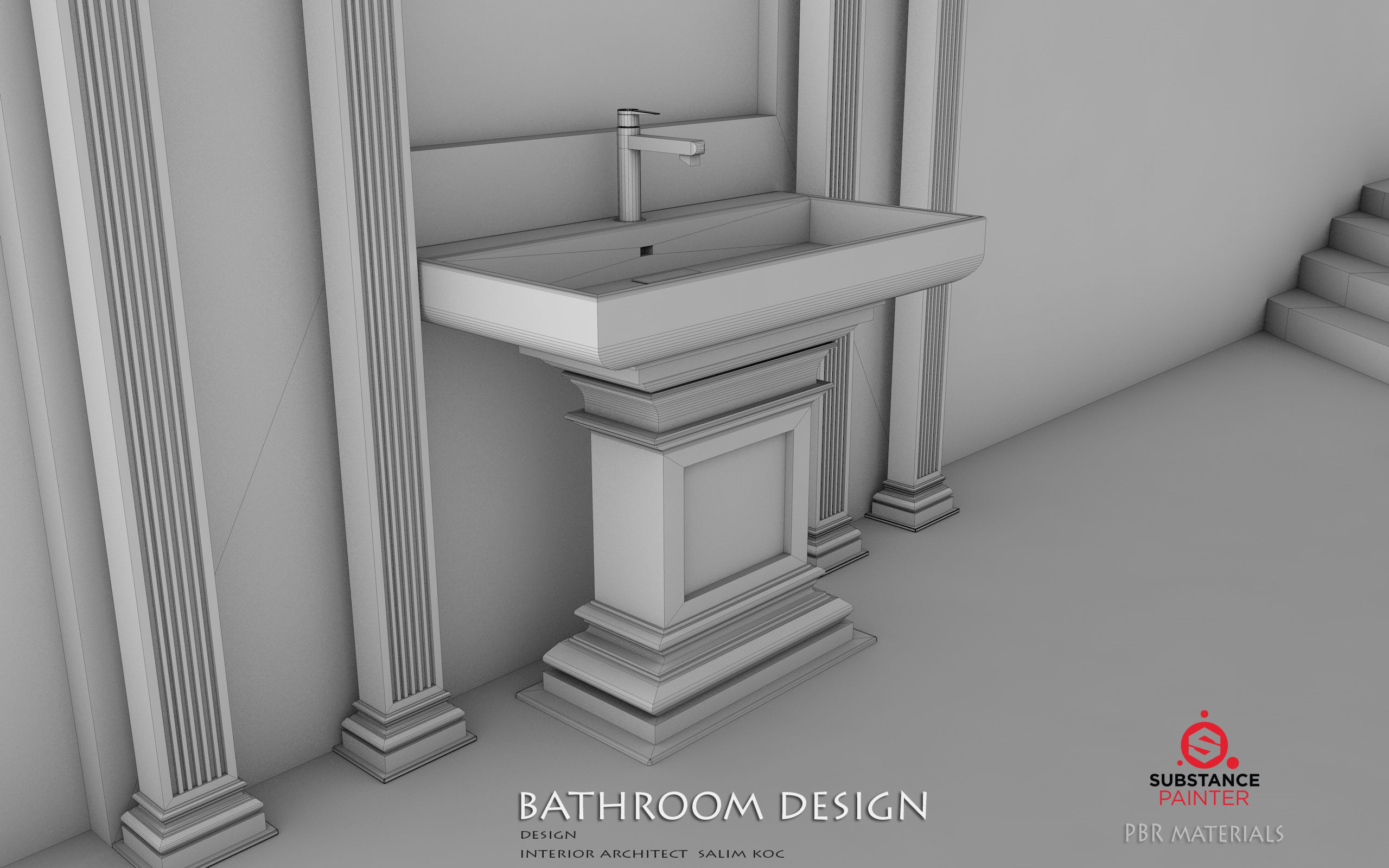 bathroom 3d model jacuzzi bathtub design 3D model_14