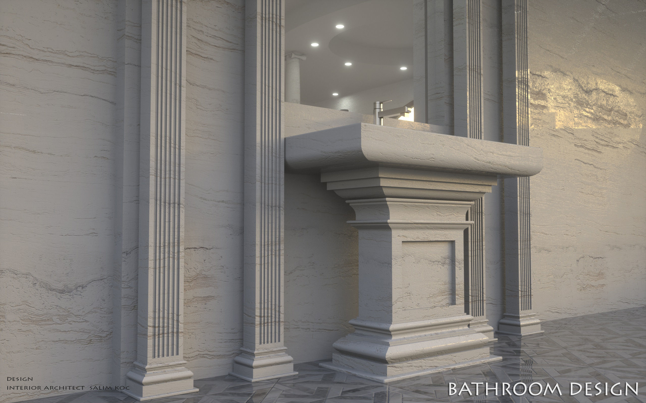 bathroom 3d model jacuzzi bathtub design 3D model_2