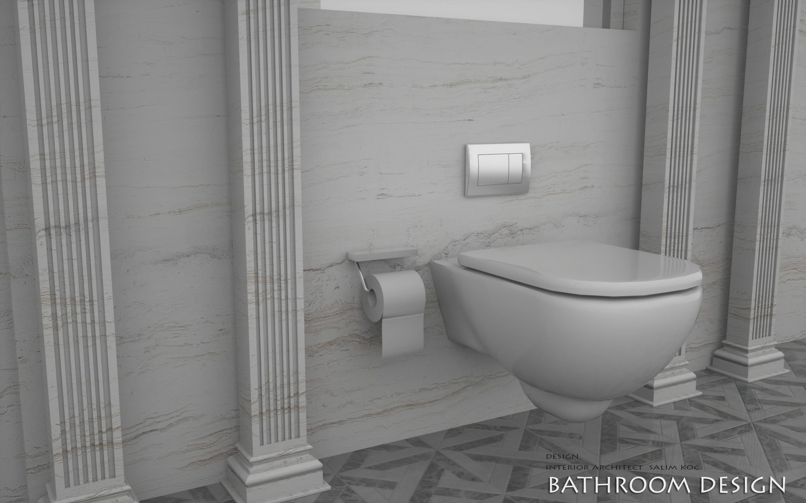 bathroom 3d model jacuzzi bathtub design 3D model_7