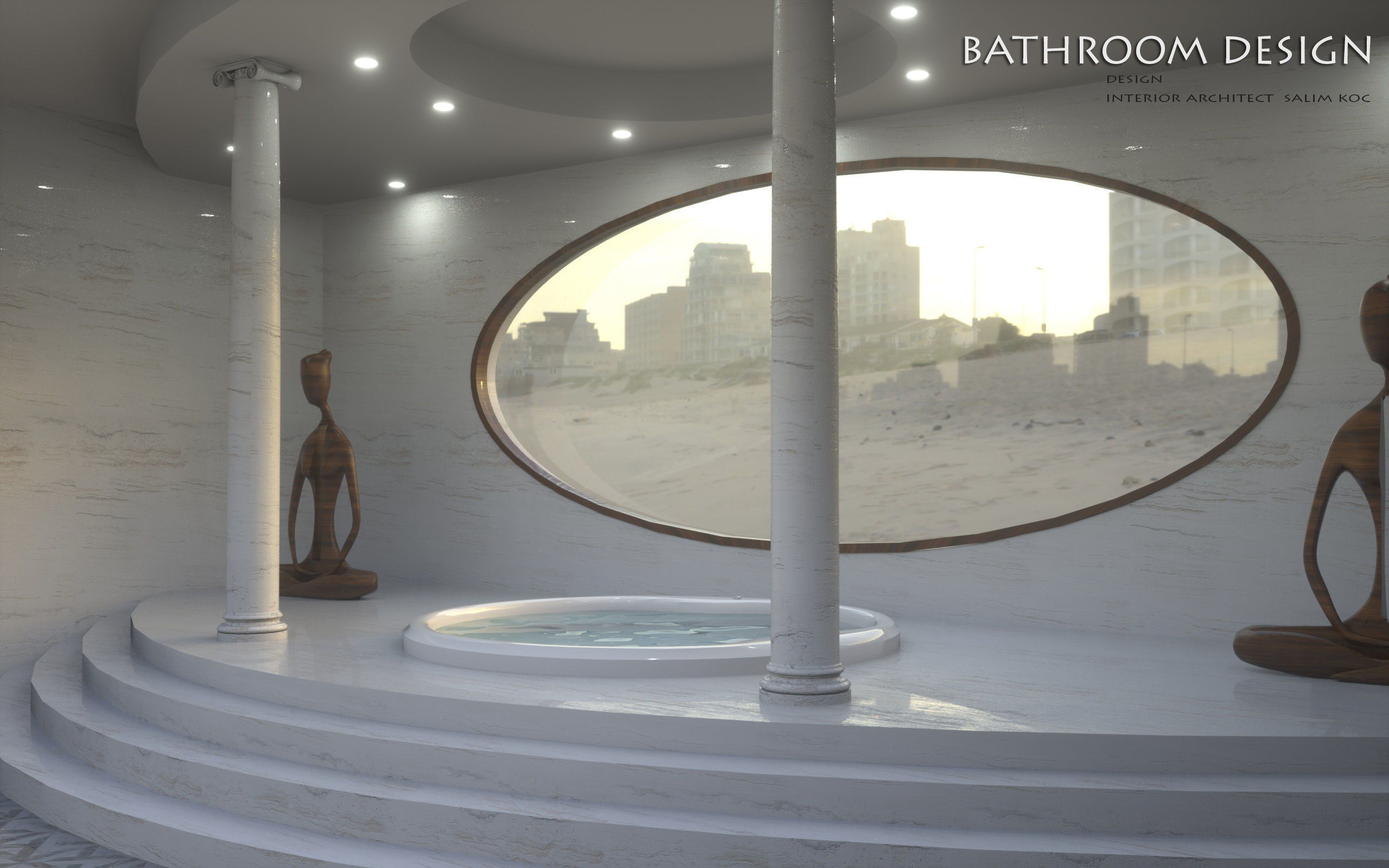 bathroom 3d model jacuzzi bathtub design 3D model_5