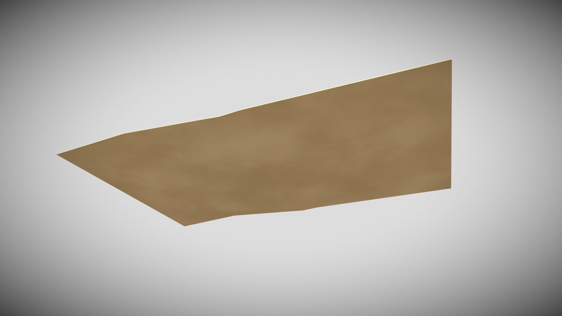 Blank Paper Low-poly 3D model_4