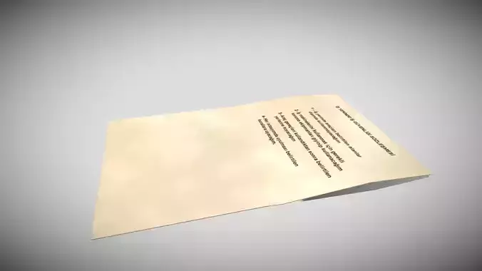 Blank Paper Low-poly 3D model
