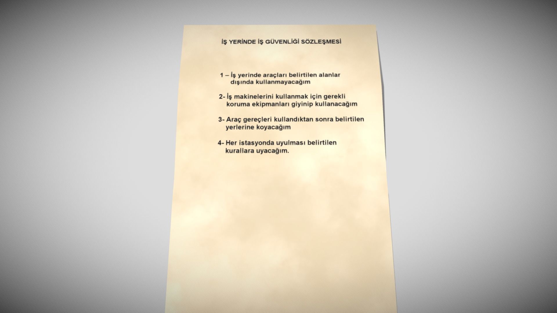 Blank Paper Low-poly 3D model_3