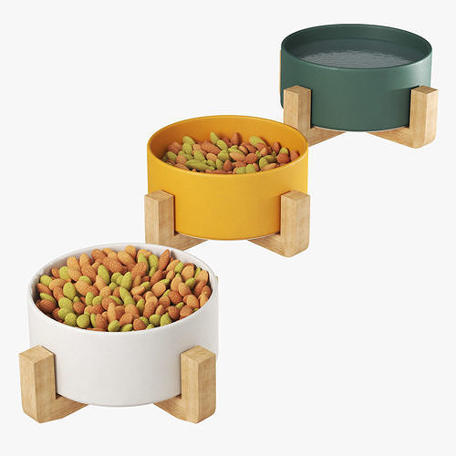 Pet elevated feeder 3D model