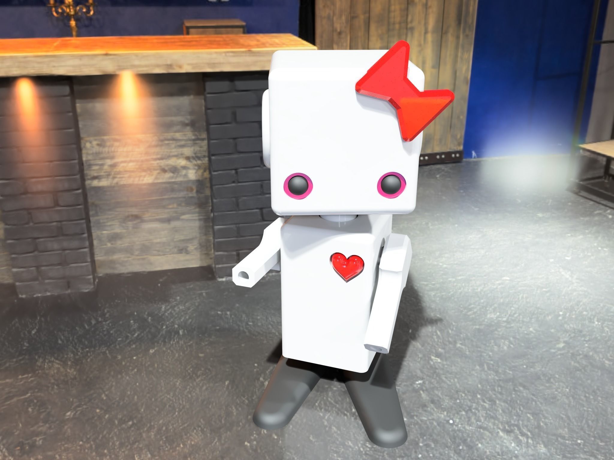 cute robot scifi 3D print model_5