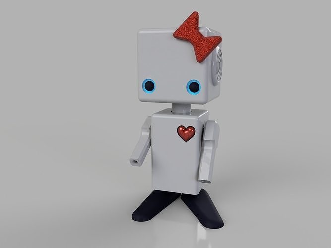 cute robot scifi 3D print model