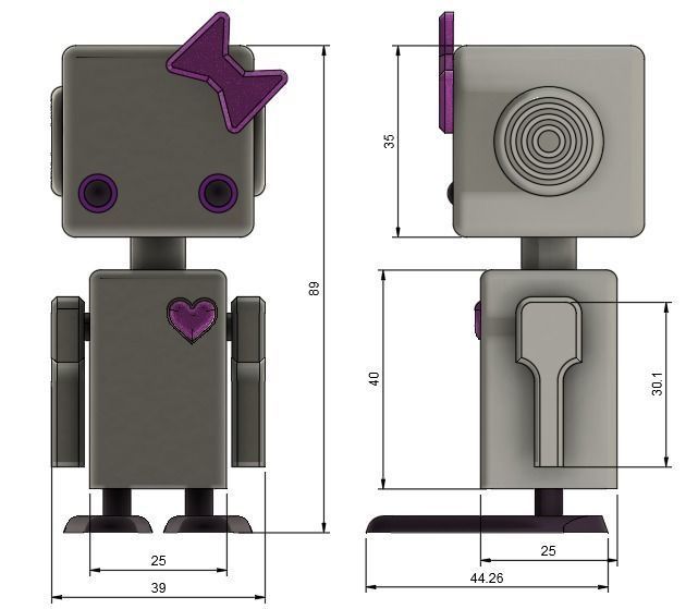 cute robot scifi 3D print model_15