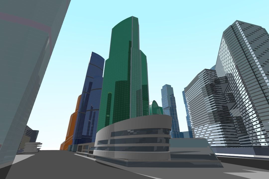 MoscowCity Low-poly 3D model_8
