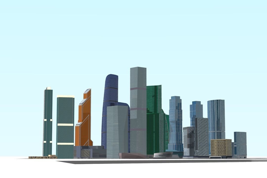 MoscowCity Low-poly 3D model_13