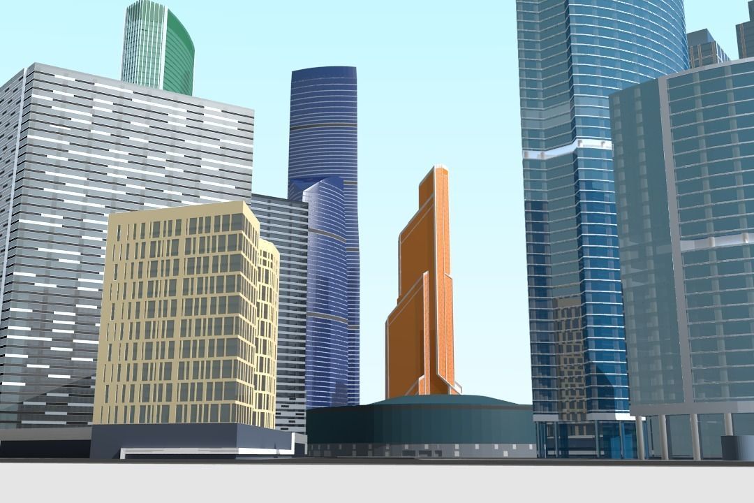 MoscowCity Low-poly 3D model_19