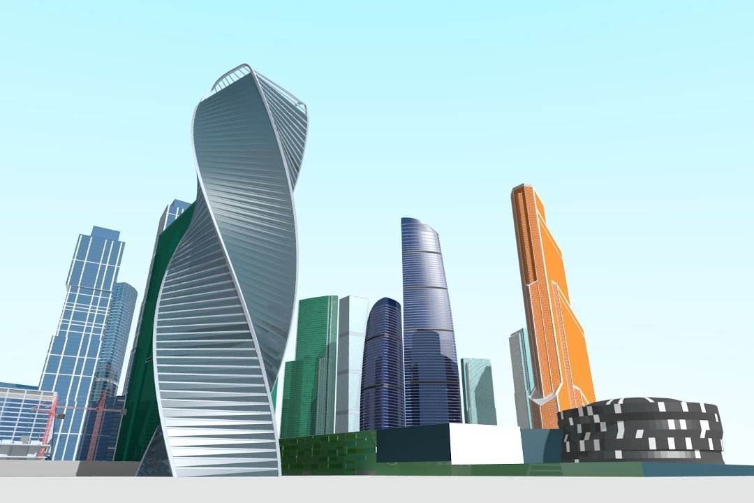 MoscowCity Low-poly 3D model_15