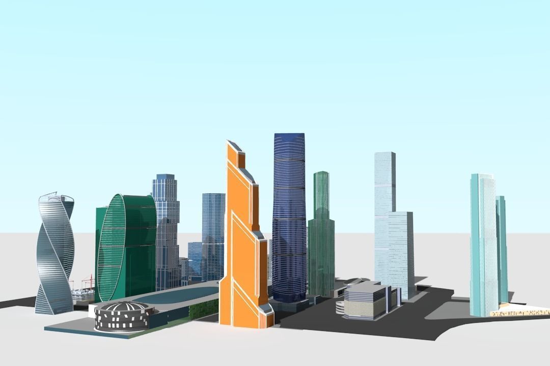 MoscowCity Low-poly 3D model_14