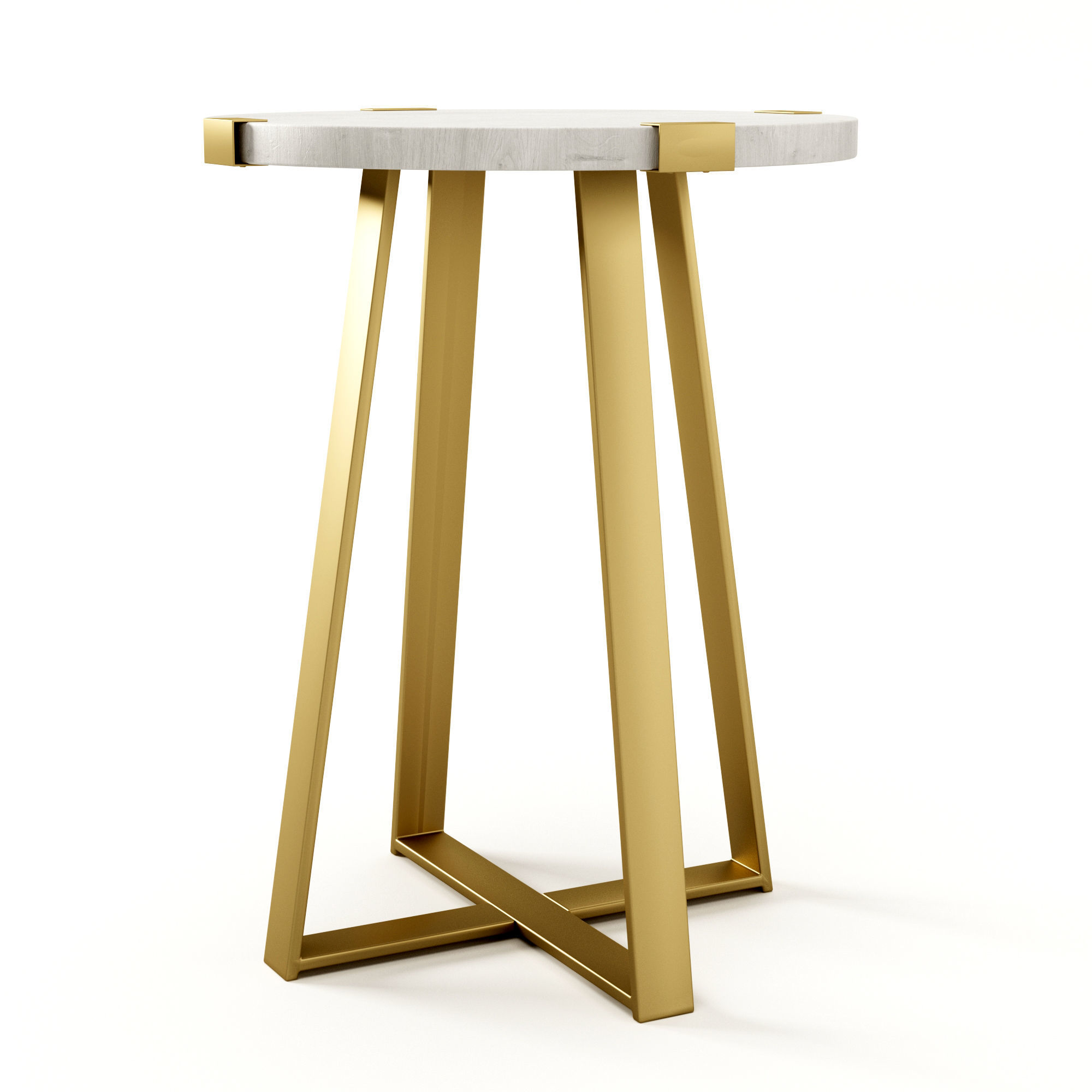 Metal Wrap Side Table 3D model_1