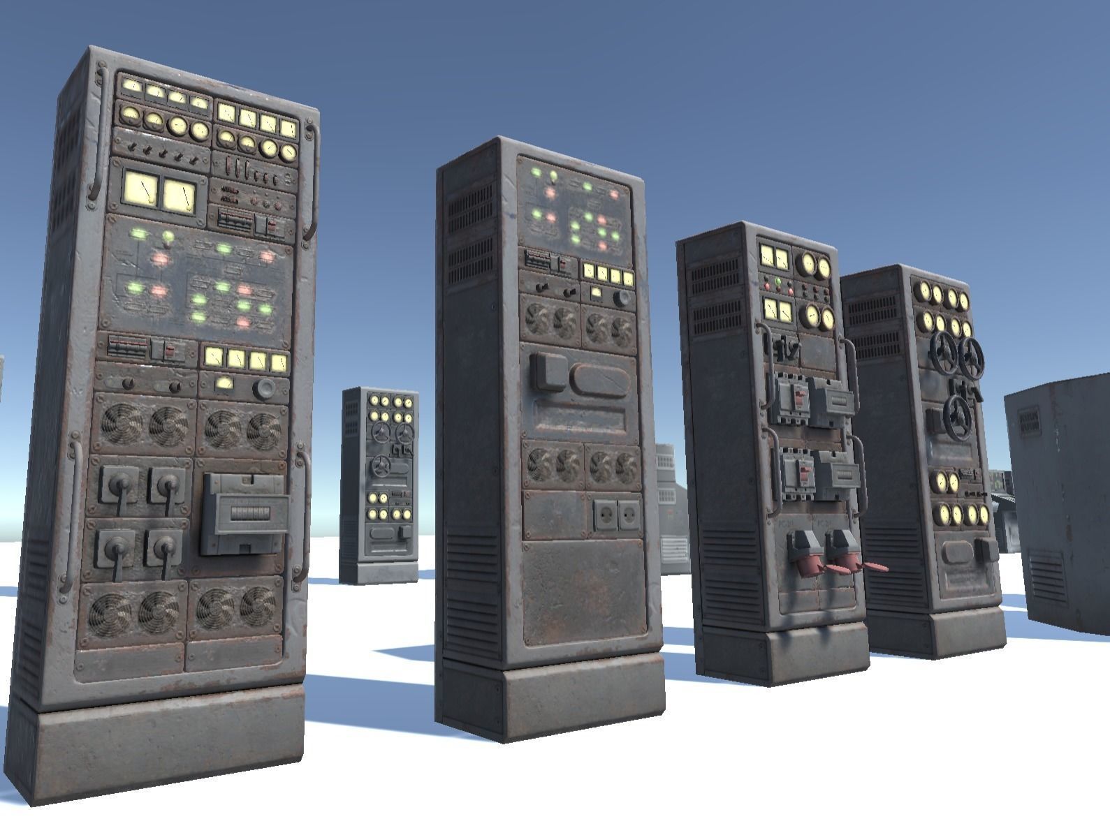 Switchboard pack Low-poly 3D model_4