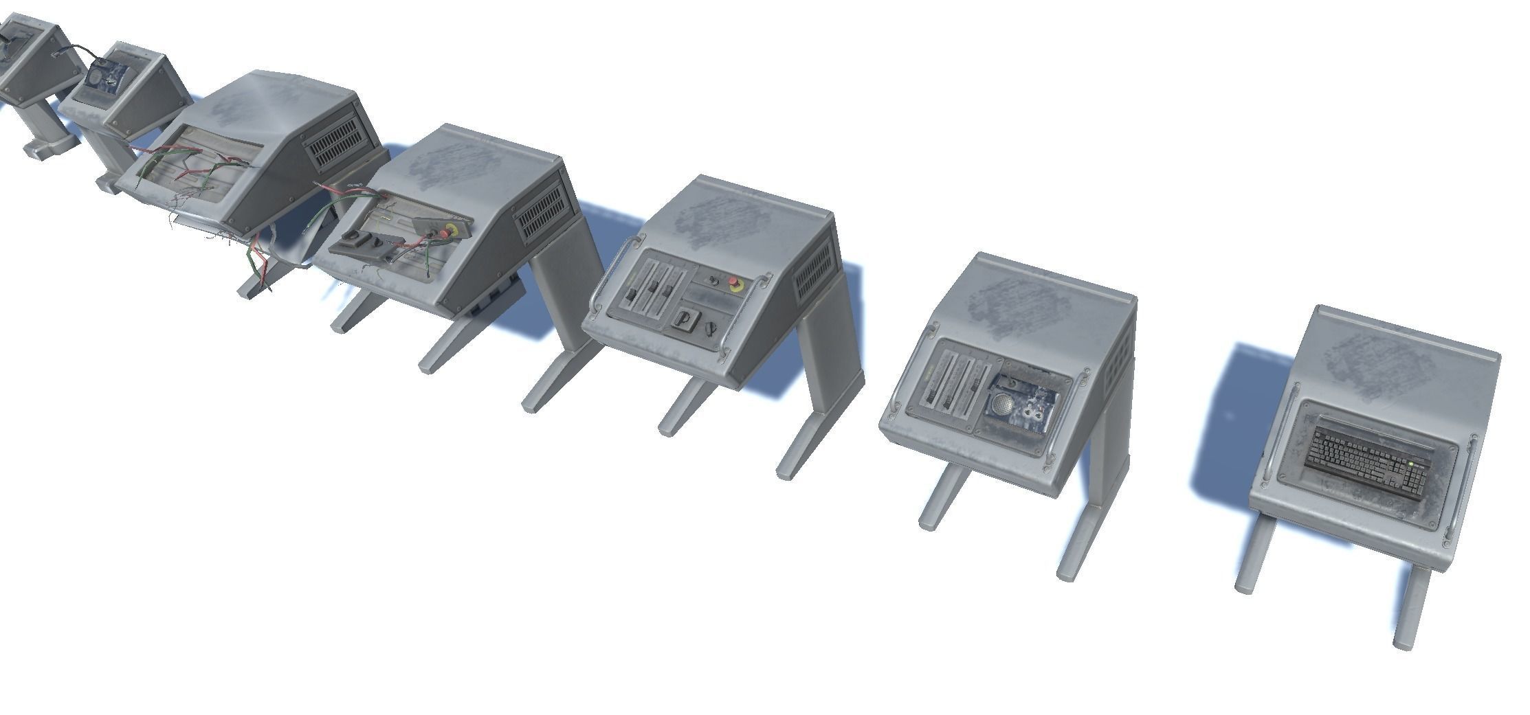 Switchboard pack Low-poly 3D model_10