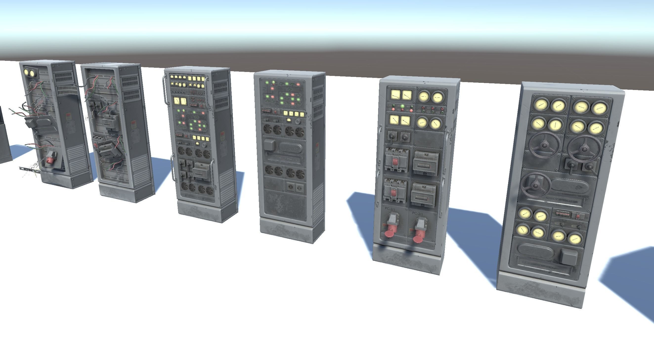 Switchboard pack Low-poly 3D model_9