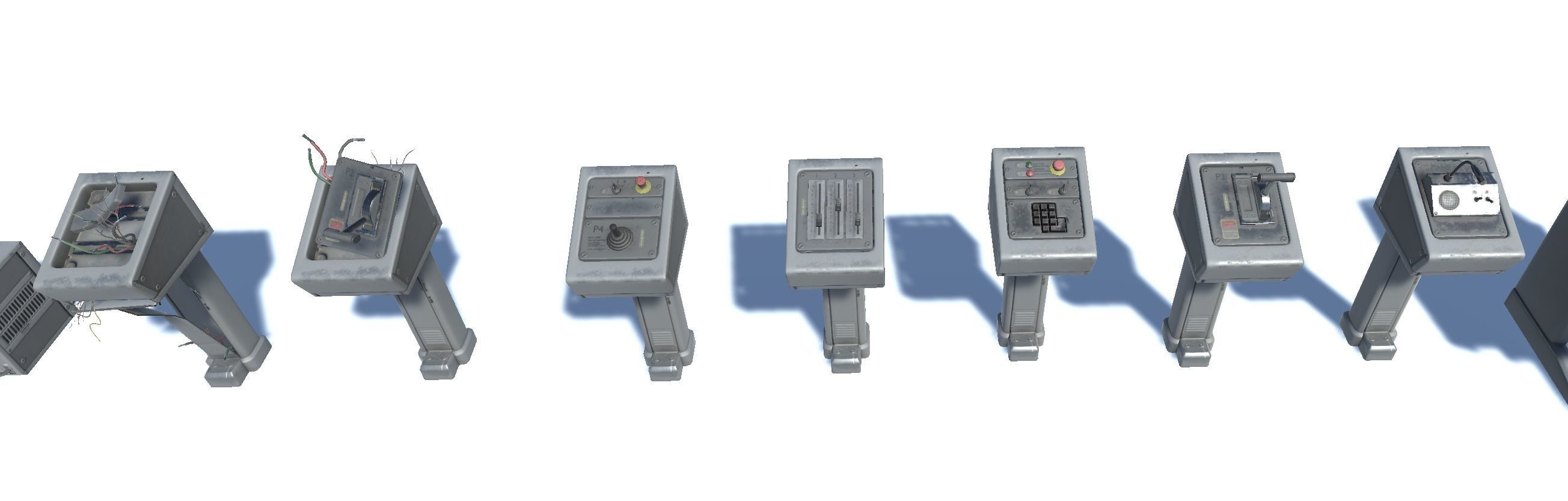 Switchboard pack Low-poly 3D model_11