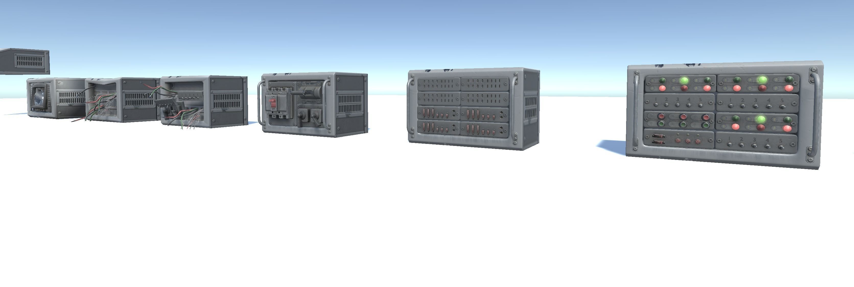 Switchboard pack Low-poly 3D model_13