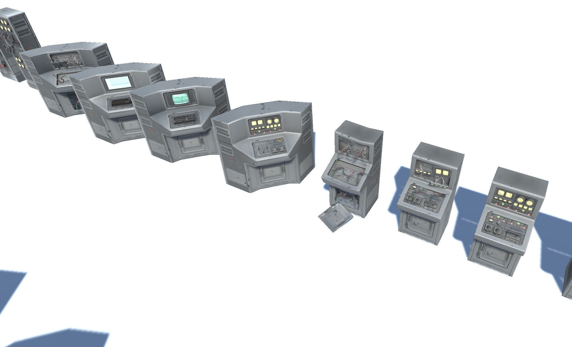 Switchboard pack Low-poly 3D model_8