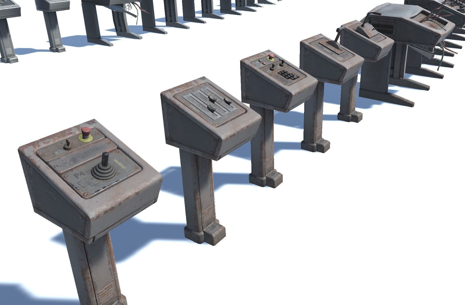 Switchboard pack Low-poly 3D model_16