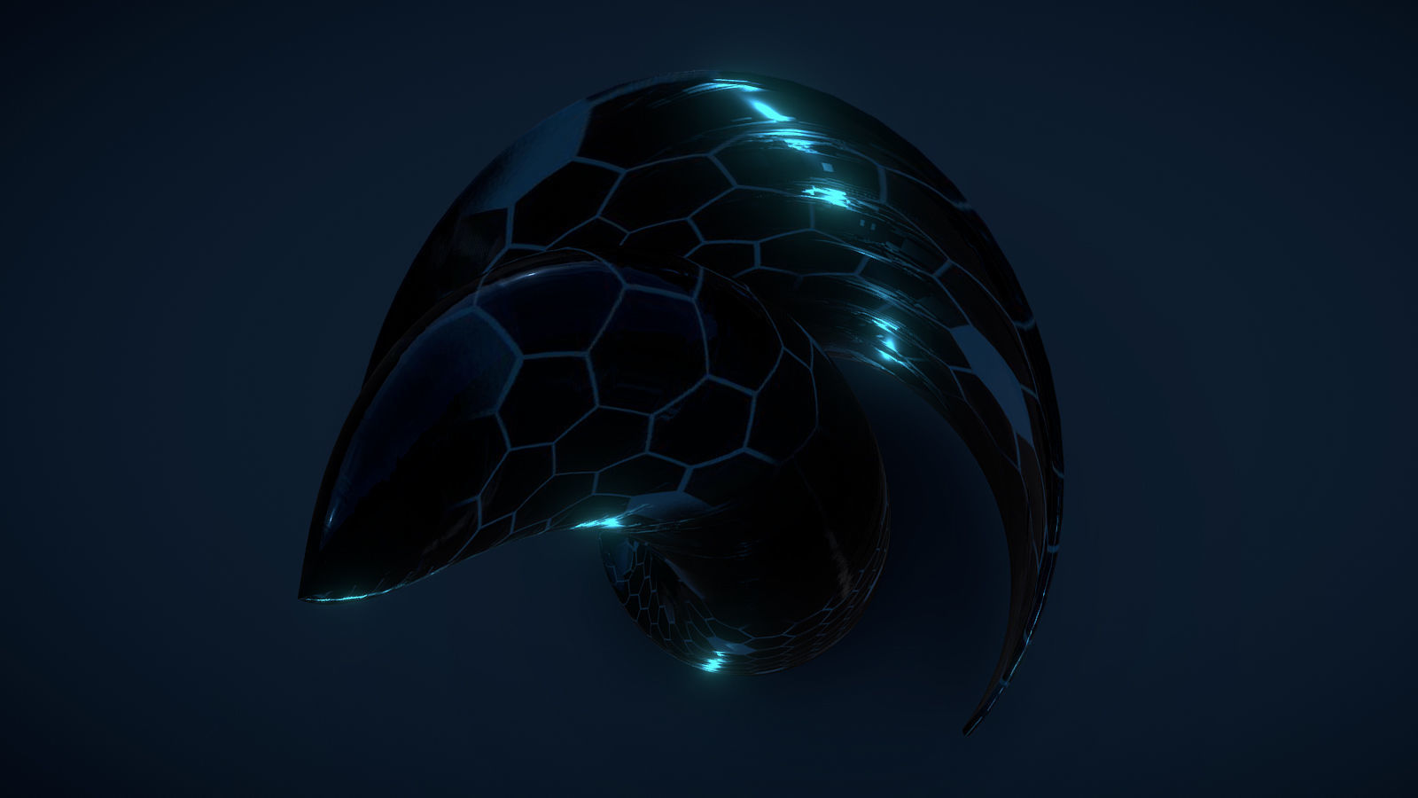 Weird Building Crystal Hex 3D model_4