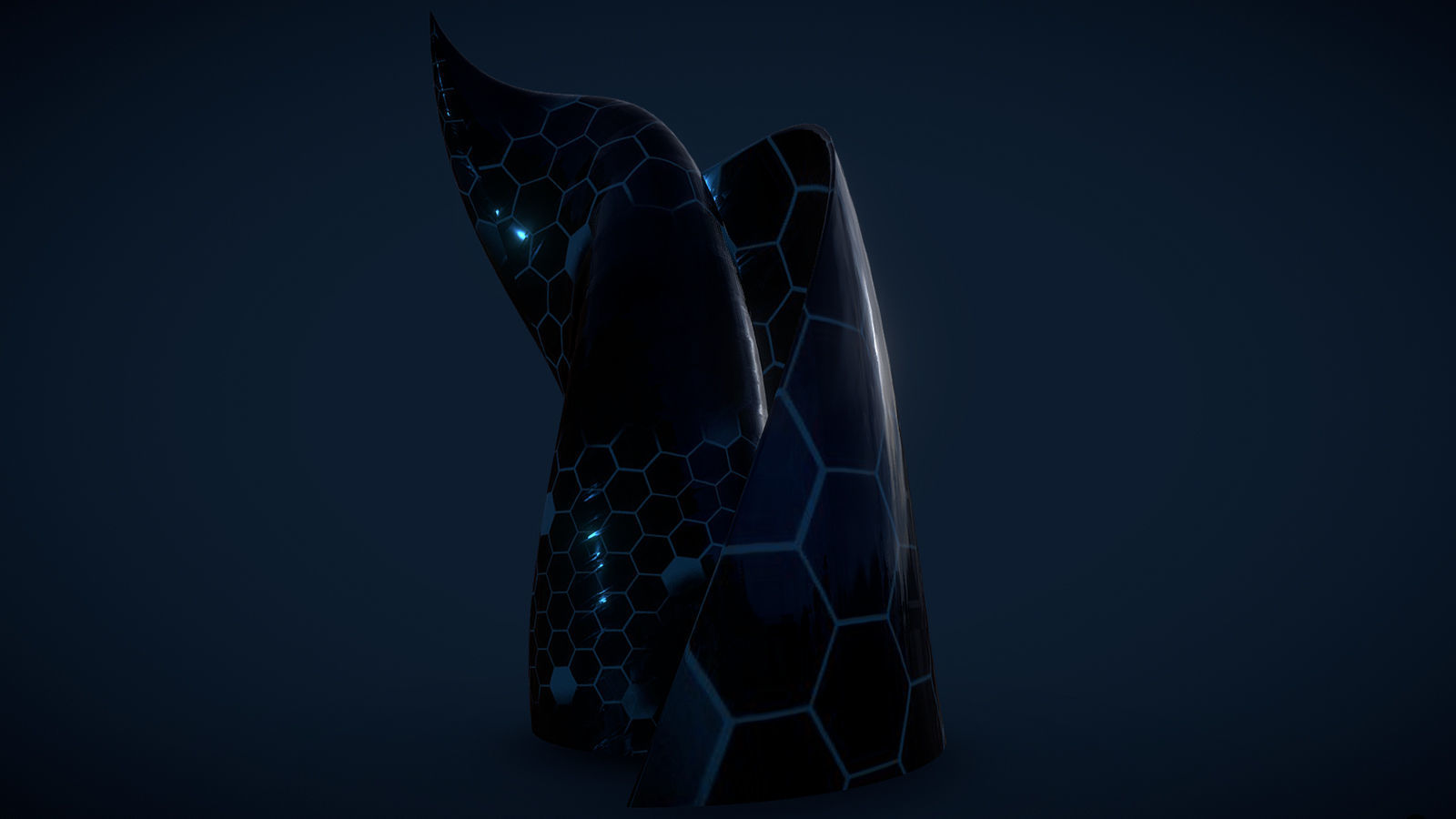 Weird Building Crystal Hex 3D model_3