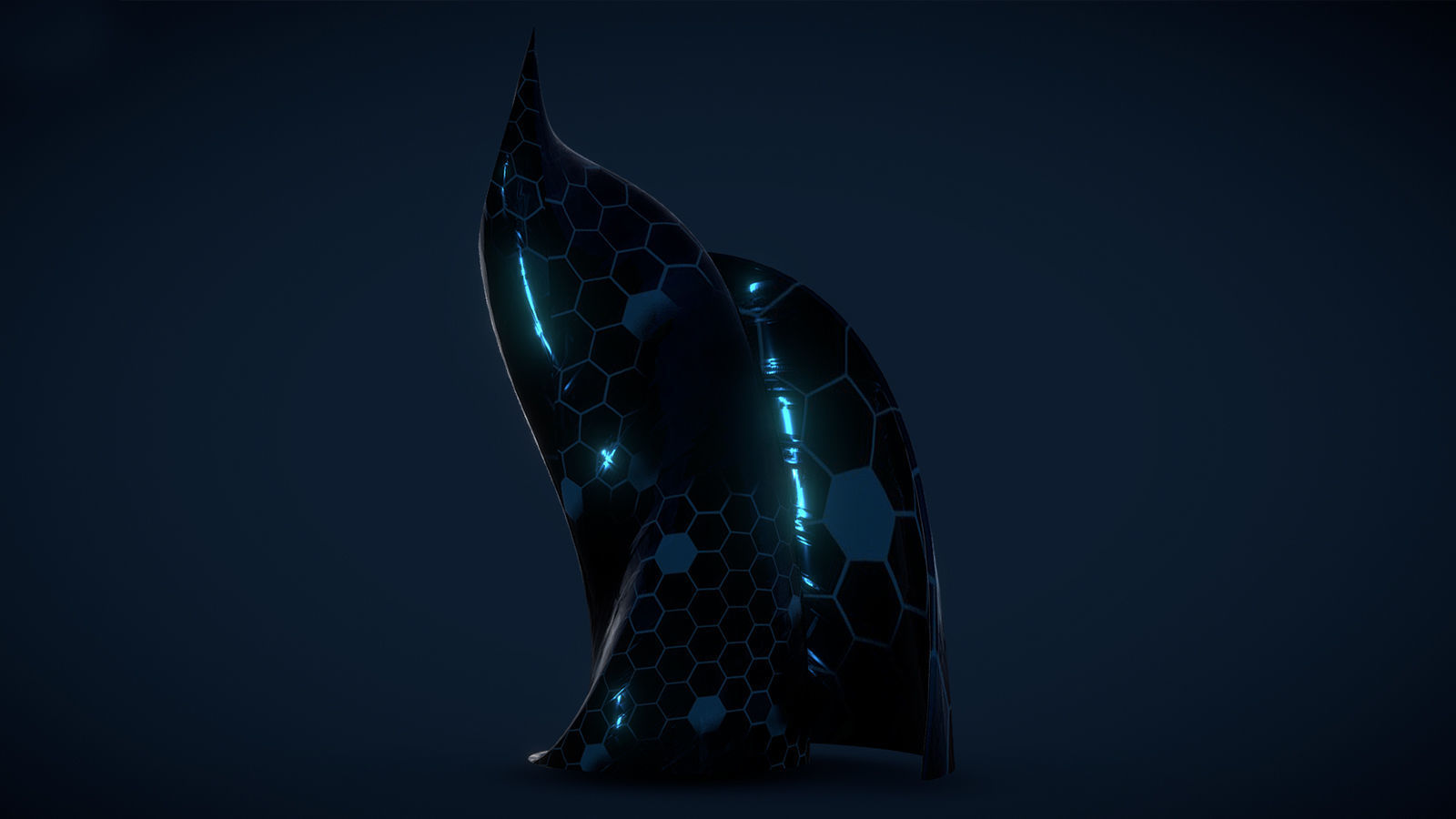 Weird Building Crystal Hex 3D model_1