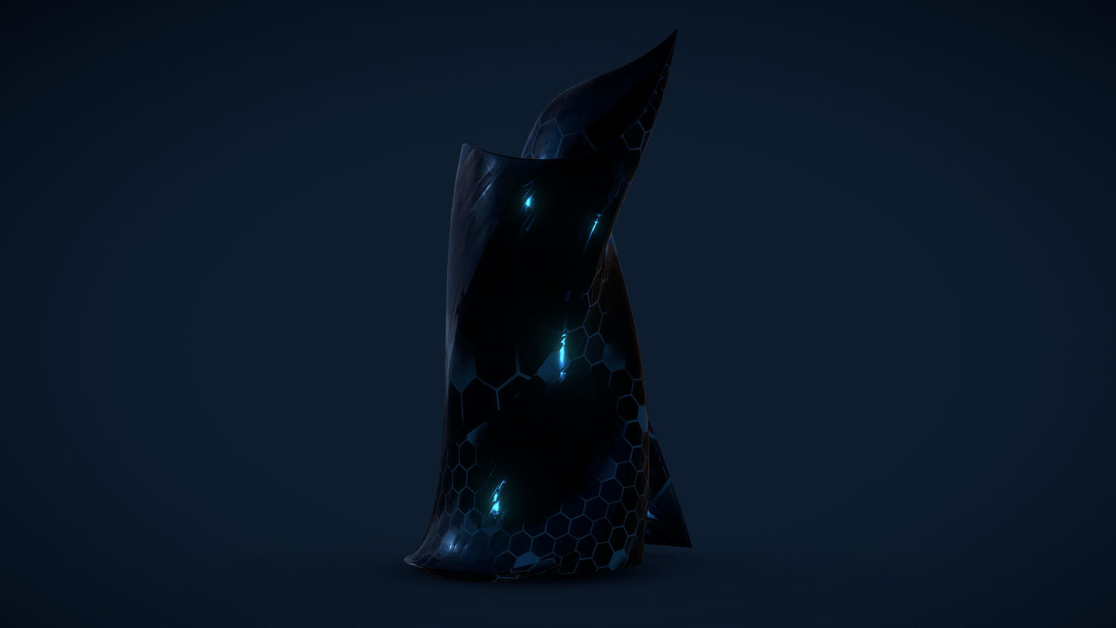 Weird Building Crystal Hex 3D model_5