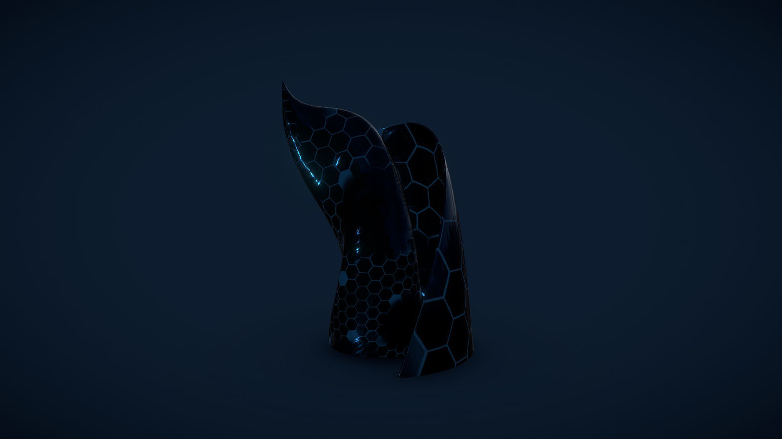 Weird Building Crystal Hex 3D model_2