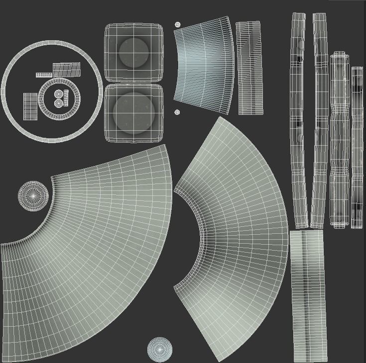 Vintage Alarm Siren Low-poly 3D model_7