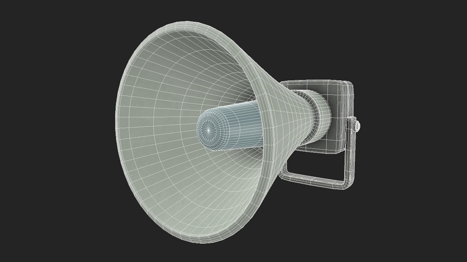 Vintage Alarm Siren Low-poly 3D model_9
