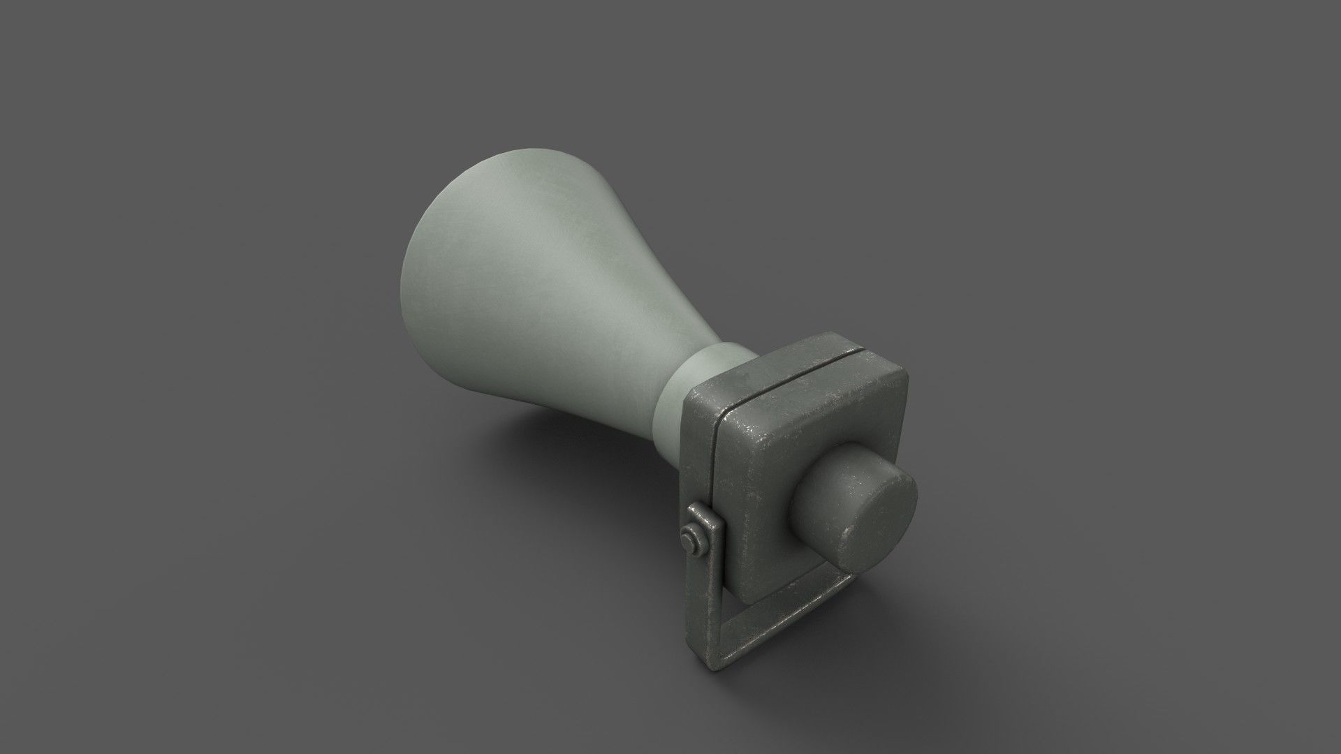 Vintage Alarm Siren Low-poly 3D model_4